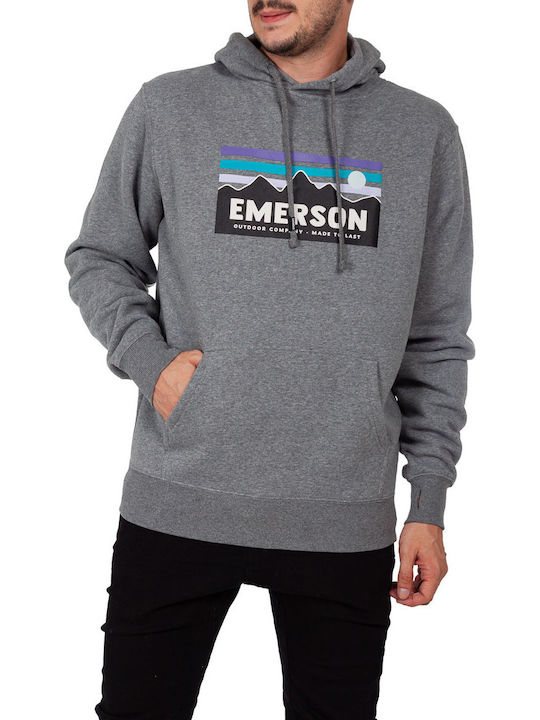 Emerson Men's Sweatshirt with Hood and Pockets Dark Grey