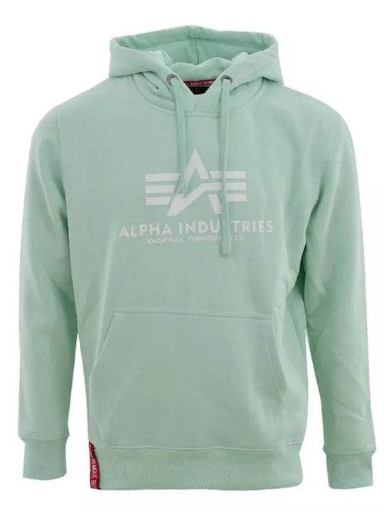 Basic Sweatshirt mit Kapuze Grün