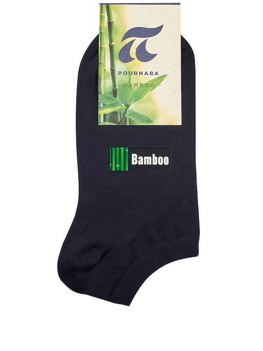 Pournara Men's Solid Color Socks Navy Blue