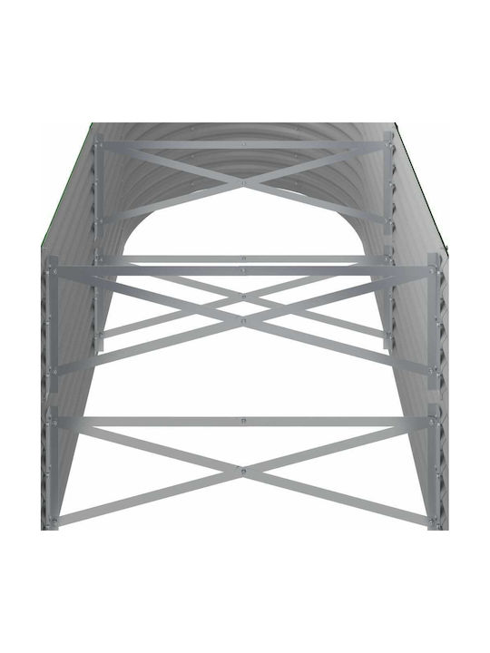 vidaXL Ζαρντινιέρα Μεταλλική Πράσινη 224x80x68εκ.