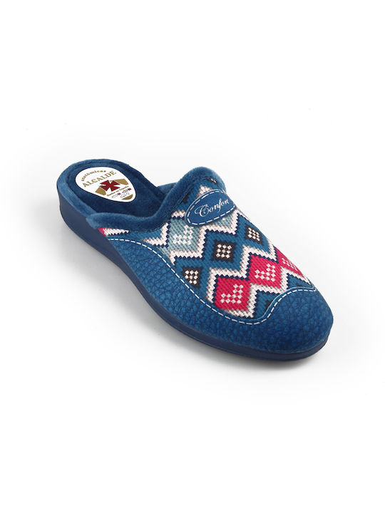 Slipper with patterns - FSHOES - BLUE