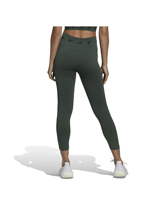 adidas Women's Cropped Training Legging High Waisted Green