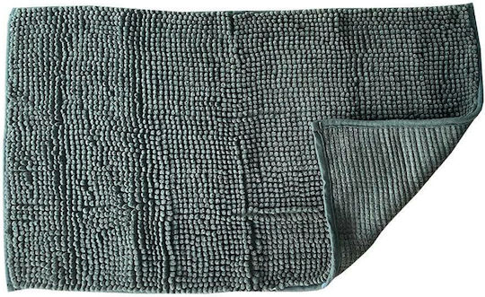 Sidirela Shower Curtain Fabric 180x180cm Green With Bath Mat 45x75cm