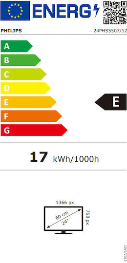 Philips Τηλεόραση 24" HD Ready LED PHS5507 (2022) 24PHS5507/12