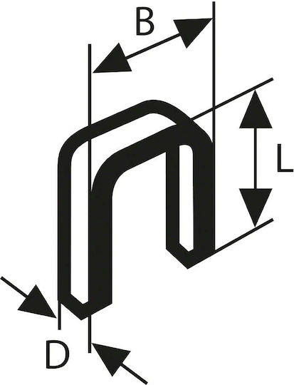 Bosch Type 55 Staples 6x1.08x16mm 1000pcs