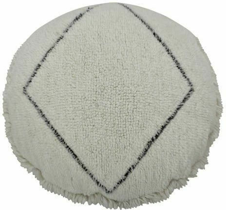 Pouf Nackenrolle Wasserdicht Berber Soul Weiß 70x70x20cm