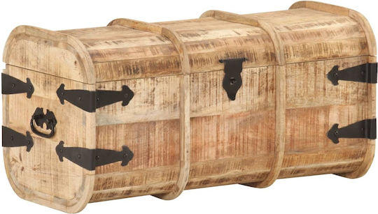 vidaXL Wooden Decorative Trunks Set Beige 2pcs