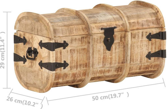 vidaXL Wooden Decorative Trunks Set Beige 2pcs