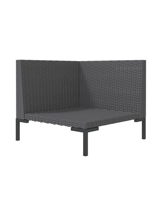 Zweisitziges Sofa Außenbereich Rattan mit Kissen 70x70x61cm
