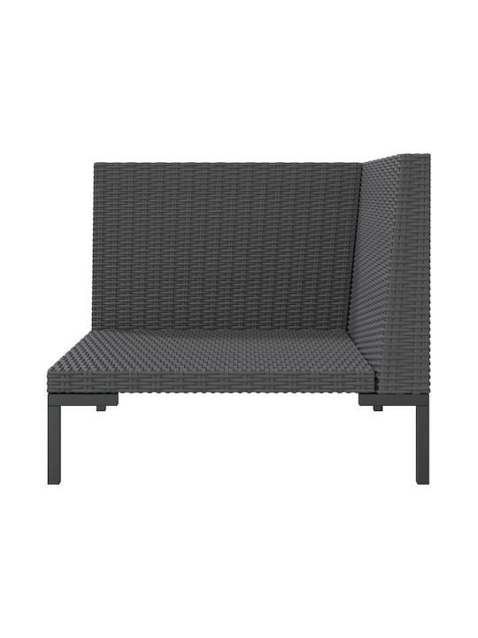 Zweisitziges Sofa Außenbereich Rattan mit Kissen 70x70x61cm