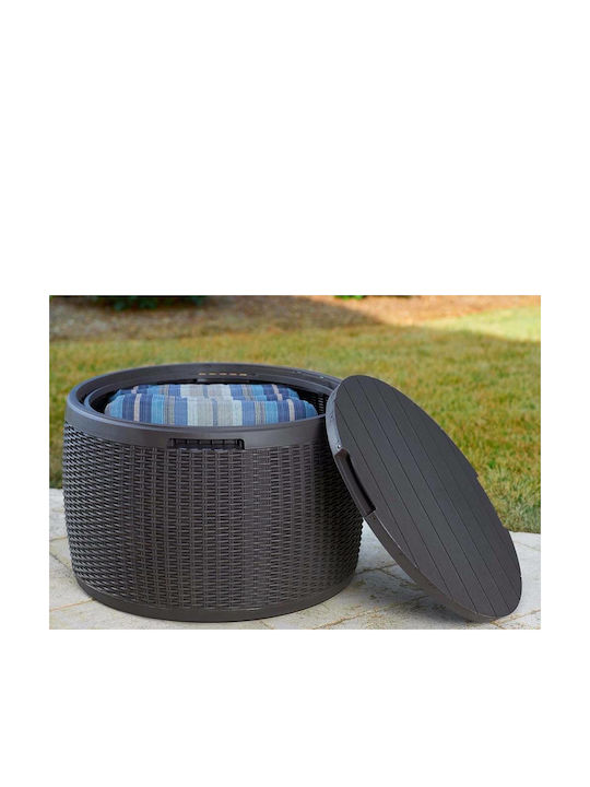 Keter Polypropylene Outdoor Storage Box Circa 140lt Wood 68x68x43.5cm
