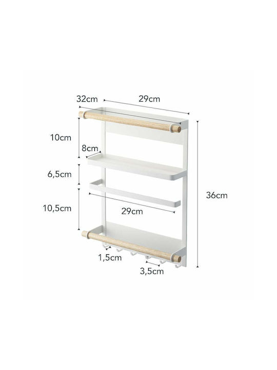 Yamazaki Magnetische Aufbewahrungsbasis Für Kühlschrank Tosca Wh