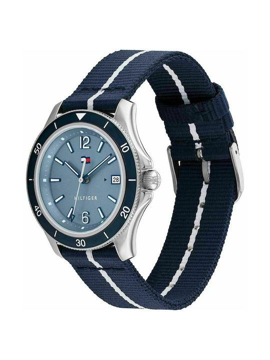 Tommy Hilfiger Brooke Watch with Blue Fabric Strap