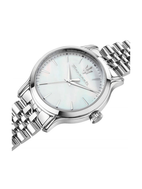 Maserati Epoca Damen Uhr mit Silber Metallarmband
