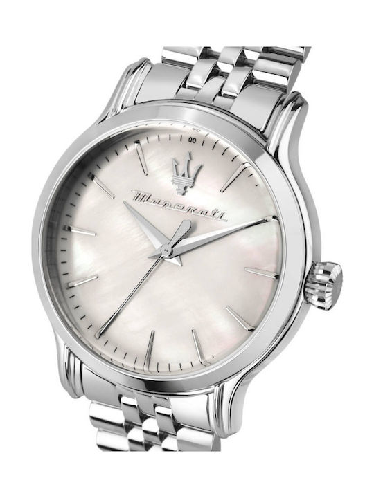 Maserati Epoca Damen Uhr mit Silber Metallarmband