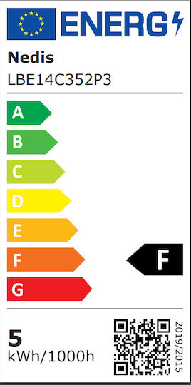 Nedis Λάμπες LED 9W 100mm για Ντουί E14 Θερμό Λευκό 470lm 3τμχ