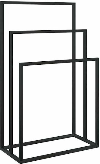 vidaXL Raft de haine de Baie Triplu ​48x79cm Negru