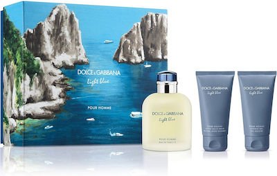 Dolce & Gabbana Light Blue Pour Homme Men's Set with Eau de Toilette