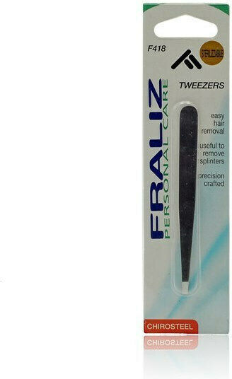 Fraliz Eyebrow Tweezer with Straight Nose F418 Silver