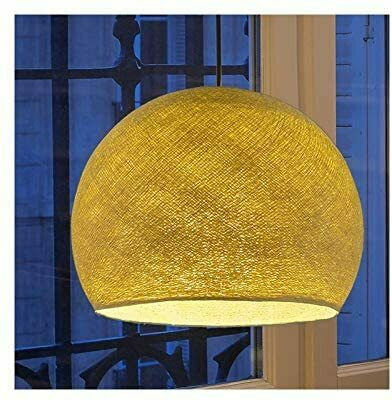La Case de Cousin Paul Kids Plastic Single Ceiling Light E27 Coupole Moutarde 30x40cm