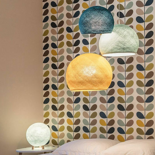 La Case de Cousin Paul Kids Plastic Single Ceiling Light E27 Coupole Moutarde 30x40cm