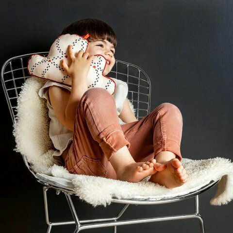 Mellipou Crib Decorative Pillow Cloud with Music Ecru 31x19cm