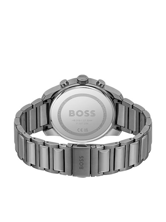 Boss Trace Ρολόι Μπαταρίας με Μεταλλικό Μπρασελέ