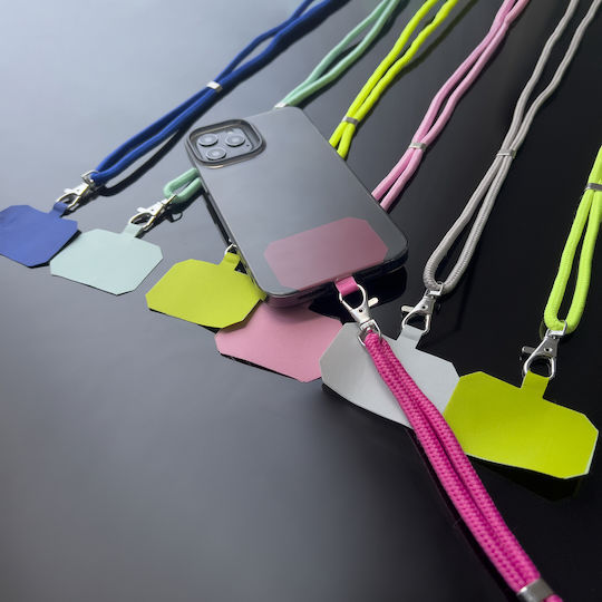 Hurtel Stylish Cord Keypad Inlay Каишка за врата за Мобилни Телефони Hot Pink