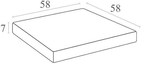 Zita Plus Μαξιλάρι Καρέκλας Κήπου με Πλάτη Monaco Λευκό 58x58εκ.