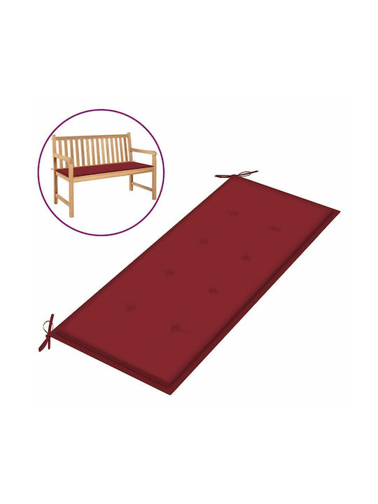 vidaXL Pernă De Bancă De Grădină Burgundy 120x50 Cm