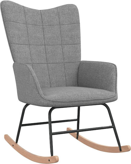 Schaukelstuhl mit Fußhocker Light Grey 61x78x98cm
