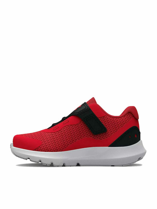 Surge 3 Kids Sports Shoes Running with Hoop & Loop Closure Red