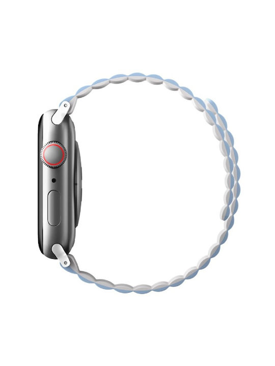 Uniq Revix Λουράκι Σιλικόνης White / Blue (Apple Watch 42/44/45mm)