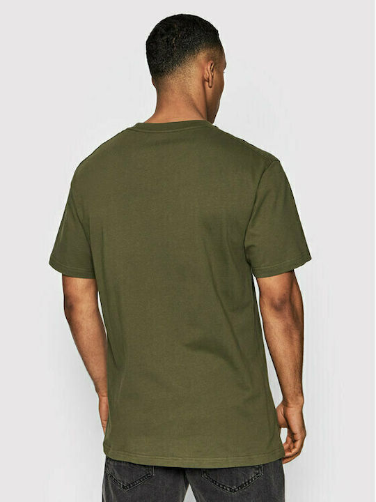 DC Square Star Fill Men's Short Sleeve T-shirt Olive