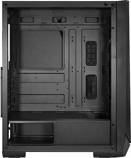 Inter-Tech IT-3503 Airstream Геймърско бюро Пълна кула Компютърна кутия със страничен прозорец и RGB осветление Черен
