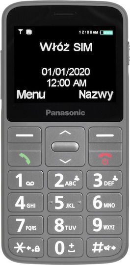 Panasonic KX-TU160 Single SIM Κινητό με Μεγάλα Κουμπιά Γκρι