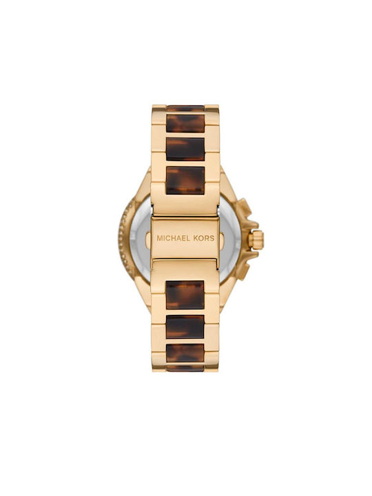 Michael Kors Camille Uhr Chronograph mit Braun Metallarmband