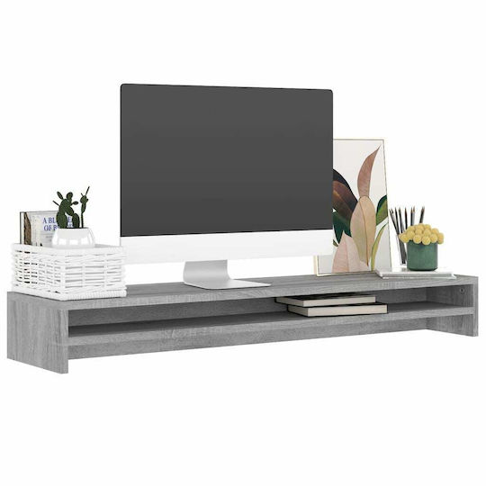 vidaXL Stand Desk Mounted Monitor Gray (815292)