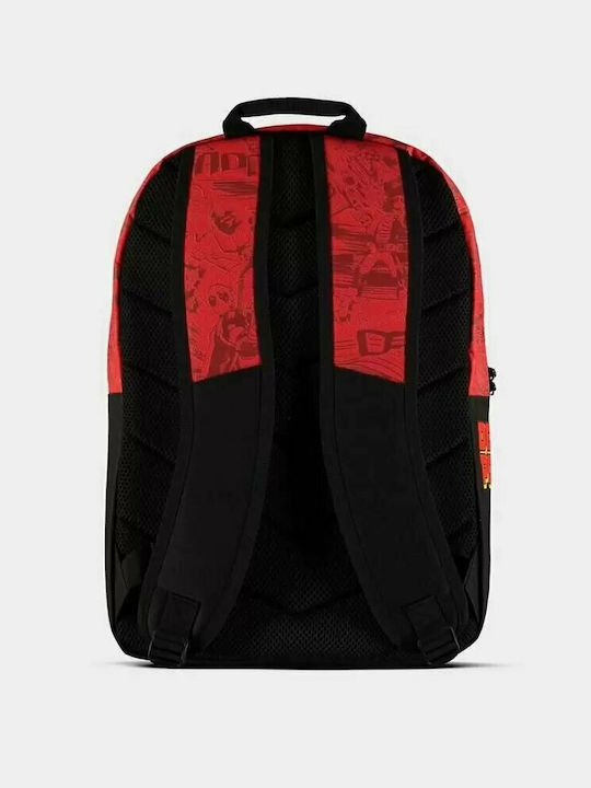 Difuzed Marvel Deadpool Graffiti School Backpack for Junior High and High School Red