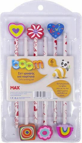 Boom Boom Set von 6 Bleistiften HB Mehrfarbig