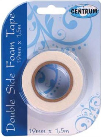 Centrum Tape Double-Sided Foam 19mm x 1.5m 1pcs Transparent