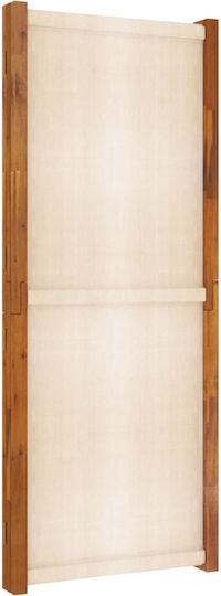 vidaXL Dekorativer Raumteiler Stoff mit 4 Paneelen White Cream 280x180cm
