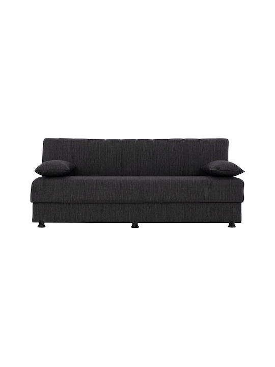 Andri Dreisitzer Sofa Sofa mit Stauraum Dark grey 180x72x77cm