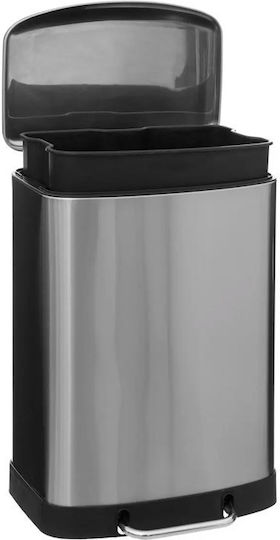 5Five 5Five Mülleimer aus Inox mit Pedal Silber 50lt