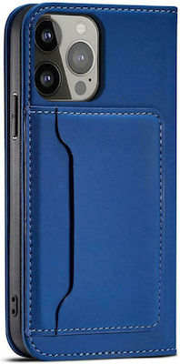 Hurtel Magnet Card Synthetic Leather Wallet Blue (iPhone 13)