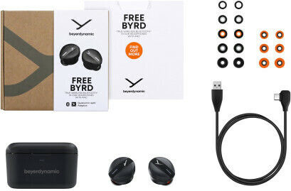BeyerDynamic Free Byrd In-Ear Bluetooth-Freisprecheinrichtung Kopfhörer mit Schweißresistenz und Ladeetui Schwarz