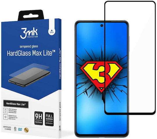 3MK HardGlass Max Lite Закалено стъкло за цялото лице Черен (Galaxy M53 5G)