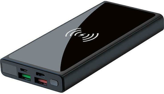 XO PR141 Power Bank 10000mAh 18W with 2 USB-A Ports and USB-C Port Black