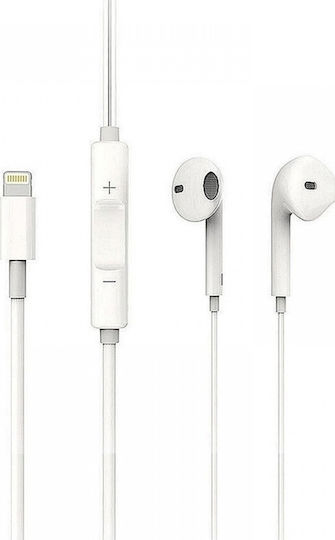 Treqa EP-753 Earbuds Handsfree with Lightning Connector White