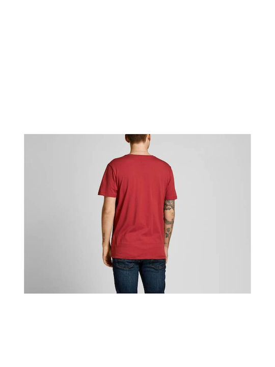 Jack & Jones Herren T-Shirt Kurzarm Brick Red